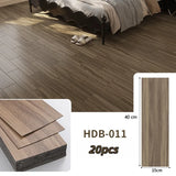 Qfdian  20PC 15×40cm self-adhesive floor stickers, pressure-resistant, scratch-resistant and bedroom floor stickers