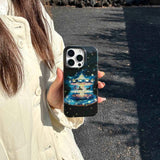 Qfdian Dreamy shiny carrousel phone case for iphone 15pro 13promax 14promax 16 14 13 15 pro max16promax ins protectoro cover shell
