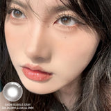 Qfdian  1 Pair/2pcs New Color contact Lenses for Bubble Series Eyes Fashion Natural gray Pupils Brown Beauty Makeup Color Lenses