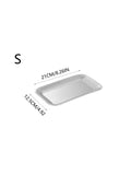 Qfdian Luxury Square Stainless Steel Serving Tray,Coffee Tray,Desserts – Elegant Serving Platters for Café, Restaurant Bathroom Tray