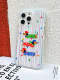 Qfdian Colorful Puppy Dog Phone Case For Iphone 16ProMax 13 14 15 16 Pro Max 14ProMax 15ProMax Cover Soft Fundas