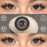 Qfdian  Color Contact Lens Black Lenses Natual look Brown Beauty Pupils Makeup Blue Contact Gray Eyes Women Cosmetic Fashion Lens