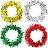 Qfdian  7.5m/8.2Yard Christmas Tree Decor Gold Silver Red Sparkly Star Wire Christmas Decorations Xmas Home Party Birthday Party Wedding