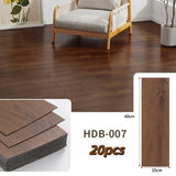 Qfdian  20PC 15×40cm self-adhesive floor stickers, pressure-resistant, scratch-resistant and bedroom floor stickers