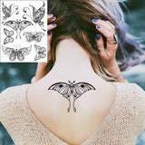 Qfdian  Waterproof Temporary Tattoo Stickers  Mandala Lace Hand Finger Wedding White Fake Tatto Flash Tatoo Body Art for Women Bride