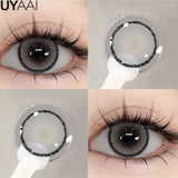 Qfdian  NEW Color Contact Eye Color Lenses Makeup Natural Black Lens Cosmetics Pink Eyes Lenses Woman Makeup Blue Beauty Contacts