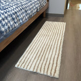 Qfdian  Soft Stripe Geometric Mats household Bathroom Rug Carpet Entrance Floor Anti Slip Pad Aesthetic Plush floor mats Home Room decor