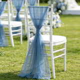 Qfdian  10pcs 20x275cm Rust Red Chiffon Chair Sashes Soft Chair Decor for Wedding Party Ceremony Church with Chair Luxury Decoration