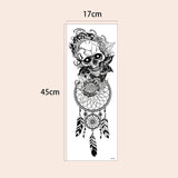 Qfdian  1pcs Waterproof Temporary Tattoo Sticker Dark Skeletons Fish Bird Elegance Aggressiveness Fake Tatto Flash Tatoo for Women Men
