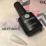 MSHARE Milky White Gel Nail Polish Varnish Soak Off Cured With Nail Lamp UV Lacquer Milk Translucent