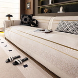 Qfdian  Modern Simple Sofa Cover Advanced Light Luxury One-piece Sofa Cover Four-season Universal Skin-friendly Non-slip Seat Cushion
