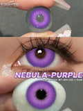 Qfdian 1pair Colored Contact Lenses Purple Eye Lenses Yearly Cosplay Red Lenses Cosmetic Contact Helloween Soft Makeup Pupils