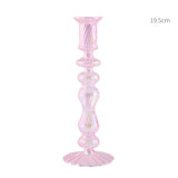 Qfdian Pink Wedding Table Centerpieces Candle Holder Wedding Decoration Flower Vase Home Decoration Accessories Vases Room Decor