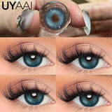 Qfdian  Contact Lens Makeup Red Lens Cosplay Colored Pupils Cosmetics Natual Black Lens Woman Pink Pupils Color Contacts Blue lens