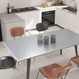 Qfdian Waterproof stainless steel 40cm metal brushed silver wall sticker kitchen living room refrigerator countertop adhesive wallpaper