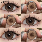 Qfdian  Contact Lenses Beauty Eyes Color Lenses Makeup Natural Black Lens Cosmetics Gray Eye Lenses Makeup Green Beauty Colorcon
