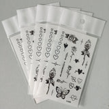 Qfdian  1/5/12PCS Waterproof Temporary Tattoo Sticker Rose Flame Thorns Love Butterfly fake tatto flash tatoo finger for girl women men