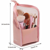 Qfdian  storage box organizer suitable for holiday bedroom series 1 pieces upright makeup brush holder box - portable and easy to use,