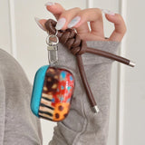 Qfdian Gloss Color Irregular Leopard Pattern Soft TPU Headphone Cover Coque for AirPods 4 New Earphone Case for AirPods 1 2 3 Pro 2