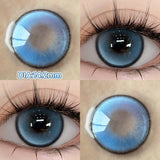 Qfdian  2pcs Myopia Color Contact Lenses for Eyes with Prescription Beauty Pupils Makeup Eye Color Lenses Fashion Blue Lenses
