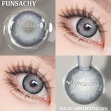 Qfdian  New Colorful Contact Lenses for Eyes 1 Pair Natural Fashion Contact Lenses Blue Gray Eyes Lens Yearly Cosmetics Pupils