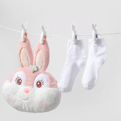 Qfdian Quilt drying clip multi-function clothes drying clip balcony windproof clip cute rabbit ear quilt drying holder