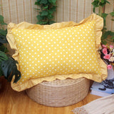 Qfdian  New Cotton Plain Pillowcase Soft and Skin Friendly Fashionable Countryside Style Quilted Fabric Pillowcase Printed Cushion Cover