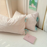 Qfdian  Double Sided Stripes Bow Pillow Cases 48x74cm Soft Comfortable Covers Cotton Pillow Cover Pillow Sham Beds Home Decoration gifts