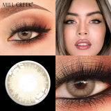 Qfdian Contact Lenses myopia Prescription Lenses With Diopters colored contacts for eyes Cosmetics Beauty Natural Butterfly Color Lens