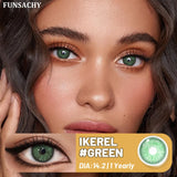Qfdian  1pair IKEREL Color Contact Lenses for Eyes Blue/Brown/Gray/Green Softlens Natural Eye Contacts Yearly Cosmetics Pupils