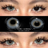 Qfdian  Colored Contacts Lenses Natual Pupils for Eyes Natural Look Eye Contacts Grey Fashion Lenses Beauty Green Eye Color Lens