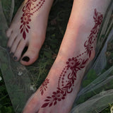 Qfdian  Minimalist Leaf Vine Tattoo Sticker Waterproof Long Lasting Fine Line Temporary Tattoo for Women Finger Hand