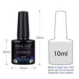 Qfdian  Transparent Cat Eye Gel polish Crystal Magnetic Gel Nail Polish Nail Semi Permanent Varnish UV Gel Nails Art Soak