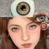 AMARA 1pair New Colored Lenses for Fashionable Eyes Blue Lenses Green Lenses Annual Lens Brown Eyes Grey Lens