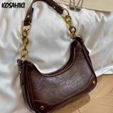 Qfdian Japanese Vintage All Match Shoulder Underarm Bag Fashion Women Casual Crossbody Bags Y2k Aesthetic Office Lady Purses Handbags