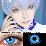 Qfdian  1 Pair Colored Cosplay Contact Lenses for Eyes White Red Black Cosplay Lens Anime Role Playing Eye Makeup Contact Lens