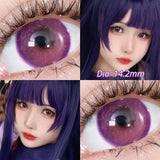 Qfdian  2pcs/pair Beauty Purple Contact Lens for Eyes Blue Pupil Cosplay Makeup Lens  Anime Red Eye Lens Halloween Green Contact