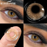 Qfdian Color Contacts for Eyes 1Pair Blue Eye Contacts Gray Pupils Brown Lenses Green Eye Contact Lenses Beauty Makeup Yearly