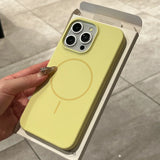 Qfdian Luxury Liquid Silicone Case For iPhone 16E 16 15 14 Plus 13 12 Pro Max 11 for Magsafe Magnetic Wireless Charging Shockproof Capa