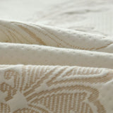 Qfdian 3/5Pcs Luxury European Knitted Cotton Embossing Quilted Bedspread, Bed Cover, Mattress Topper Coverlet, Bed Sheet, Pillowcases