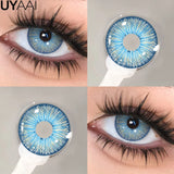 Qfdian  Contact lenses Makeup Color Contacts Lens Colorcon Water Light Cosmetics Blue Eyes Lens Beauty Green Pupils Fashion Eyes