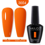 Qfdian  15ml UV Gel Nail Polish Semi Permanent Gel Varnish Enamel Brown Nail Gel Design Red Nails Art Nude Color Glitter Manicure