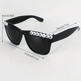 Qfdian  2pcs Heart-Shaped Classic Bridal and Groom Glasses Stylish Design Perfect for Black and White Wedding Party Accessories