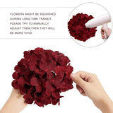 Qfdian 25PCS Hydrangea Artificial Flowers  Silk Hydrangea Heads Flowers for DIY Wedding Centerpiece Home Party Decoration