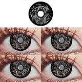 Qfdian 1pair Genshin Arlecchino Cosplay Color Contact Lenses Halloween Scary lens Softlens