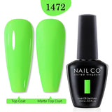 Qfdian  15ml UV Gel Nail Polish Semi Permanent Gel Varnish Enamel Brown Nail Gel Design Red Nails Art Nude Color Glitter Manicure