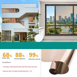 Qfdian Sun protection home insulation glass film windows balconies one-way mirrors window film stickers   privacy protection