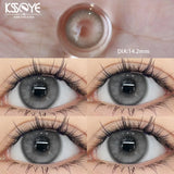 Qfdian 2Pcs Blue Color Contact Lenses with Myopia Diopter High Quality Eye Contacts Beauty Pupil Makeup Yearly Use Fast Shipping