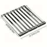 Qfdian  304 Stainless Steel Dish Drain Rack Multi Functional Drain Rack High Temperature Resistant Sink Organizer Kitchens Accessories