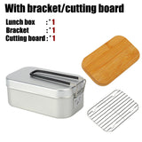 Qfdian Ultralight Tableware Camping Cookware Lunch Box Cooking Pots Picnic Accessories Outdoor Cutlery Kitchen Set Hiking Sports